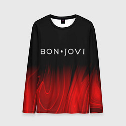 Мужской лонгслив Bon Jovi red plasma