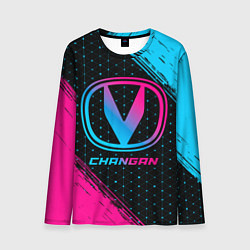 Лонгслив мужской Changan - neon gradient, цвет: 3D-принт