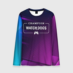 Мужской лонгслив Watch Dogs gaming champion: рамка с лого и джойсти