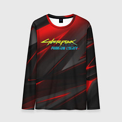 Лонгслив мужской Cyberpunk 2077 phantom liberty red black logo, цвет: 3D-принт