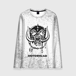 Лонгслив мужской Motorhead с потертостями на светлом фоне, цвет: 3D-принт