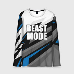 Лонгслив мужской Beast mode - blue sport, цвет: 3D-принт