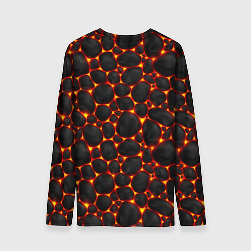 Мужской лонгслив Огненные камни / 3D-принт – фото 2