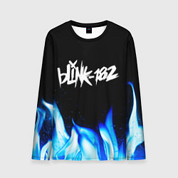 Мужской лонгслив Blink 182 blue fire