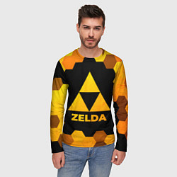 Лонгслив мужской Zelda - gold gradient, цвет: 3D-принт — фото 2