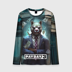 Лонгслив мужской Payday 3 bear, цвет: 3D-принт