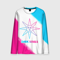 Мужской лонгслив Dark Souls neon gradient style