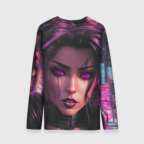 Мужской лонгслив Кибернетическая колдунья / 3D-принт – фото 2
