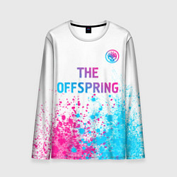 Лонгслив мужской The Offspring neon gradient style: символ сверху, цвет: 3D-принт