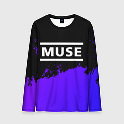 Мужской лонгслив Muse purple grunge