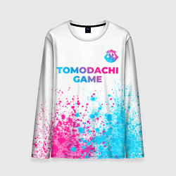 Лонгслив мужской Tomodachi Game neon gradient style: символ сверху, цвет: 3D-принт