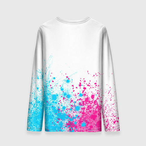 Мужской лонгслив Tomodachi Game neon gradient style: символ сверху / 3D-принт – фото 2