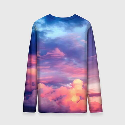 Мужской лонгслив Ту-154Б 2 Розовый закат / 3D-принт – фото 2