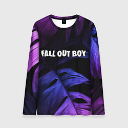 Лонгслив мужской Fall Out Boy neon monstera, цвет: 3D-принт