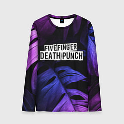 Мужской лонгслив Five Finger Death Punch neon monstera