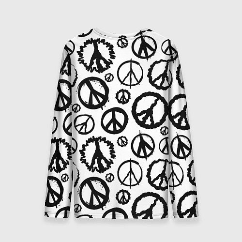 Мужской лонгслив Many peace logo / 3D-принт – фото 2