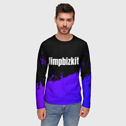 Лонгслив мужской Limp Bizkit purple grunge, цвет: 3D-принт — фото 2