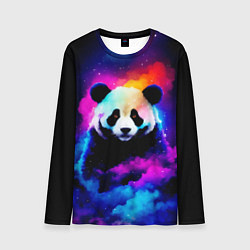 Лонгслив мужской Панда и краски, цвет: 3D-принт