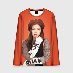 Лонгслив мужской Blackpink Jennie in beret, цвет: 3D-принт