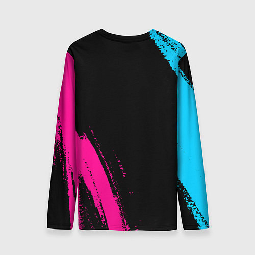 Мужской лонгслив Spirited Away - neon gradient: надпись, символ / 3D-принт – фото 2