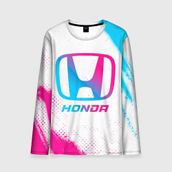 Мужской лонгслив Honda neon gradient style