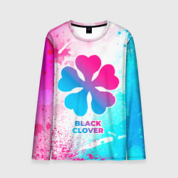 Лонгслив мужской Black Clover neon gradient style, цвет: 3D-принт