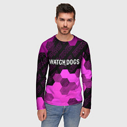Лонгслив мужской Watch Dogs pro gaming: символ сверху, цвет: 3D-принт — фото 2