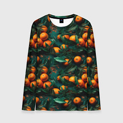 Лонгслив мужской Яркие апельсины, цвет: 3D-принт