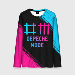 Мужской лонгслив Depeche Mode - neon gradient
