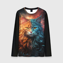 Лонгслив мужской Сердитый котик, цвет: 3D-принт