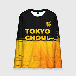 Мужской лонгслив Tokyo Ghoul - gold gradient: символ сверху