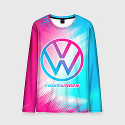 Мужской лонгслив Volkswagen neon gradient style