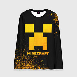 Мужской лонгслив Minecraft - gold gradient