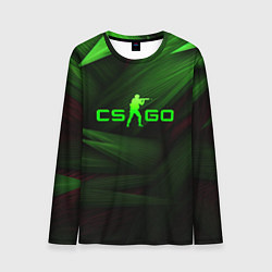 Мужской лонгслив CS GO green logo