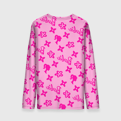Мужской лонгслив Барби паттерн розовый / 3D-принт – фото 2