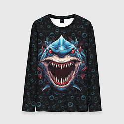 Лонгслив мужской Evil shark, цвет: 3D-принт