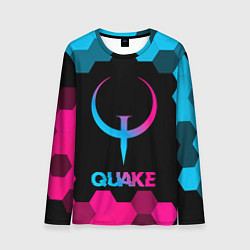 Мужской лонгслив Quake - neon gradient