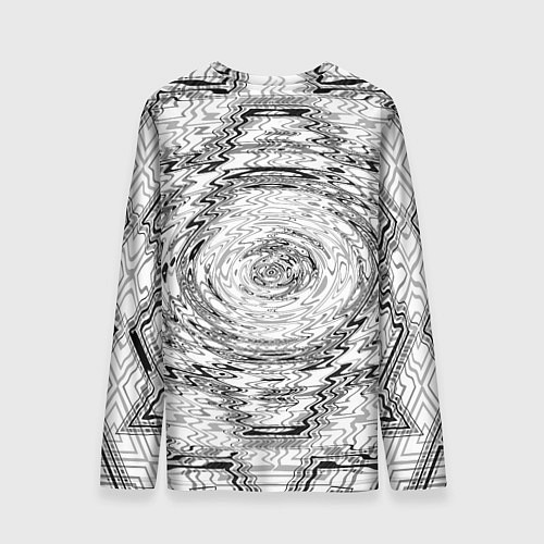 Мужской лонгслив Parkour черно белый абстрактный узор / 3D-принт – фото 2