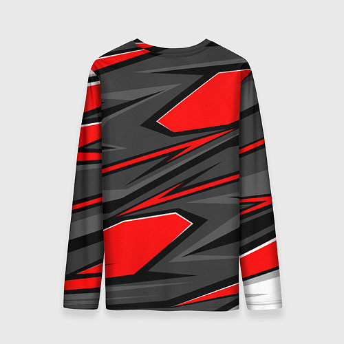 Мужской лонгслив Ducati - red stripes / 3D-принт – фото 2