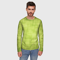Лонгслив мужской Green and square, цвет: 3D-принт — фото 2