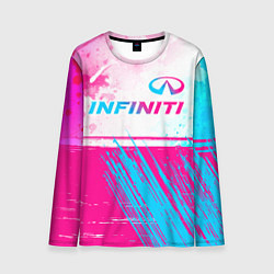 Мужской лонгслив Infiniti neon gradient style: символ сверху