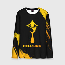 Мужской лонгслив Hellsing - gold gradient