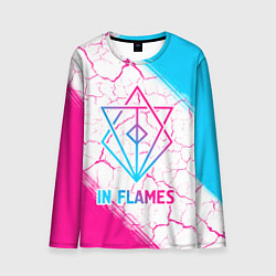 Мужской лонгслив In Flames neon gradient style