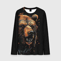 Лонгслив мужской Бурый медведь, цвет: 3D-принт