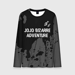 Мужской лонгслив JoJo Bizarre Adventure glitch на темном фоне: симв