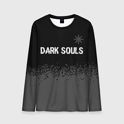 Мужской лонгслив Dark Souls glitch на темном фоне: символ сверху