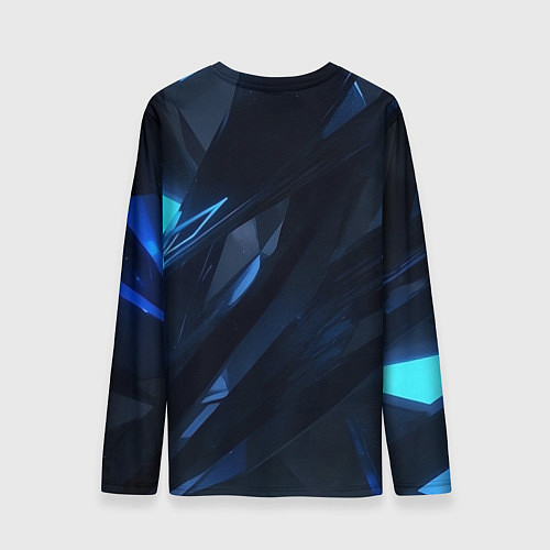 Мужской лонгслив Синяя безгранность / 3D-принт – фото 2