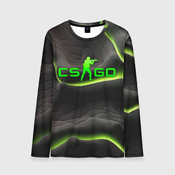 Мужской лонгслив CSGO green black logo