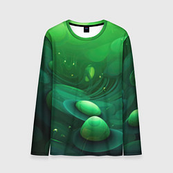Лонгслив мужской Зеленые выпуклые шары текстура, цвет: 3D-принт