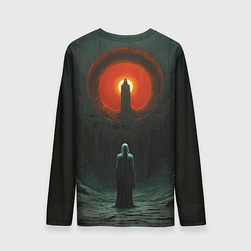 Мужской лонгслив Подземный храм / 3D-принт – фото 2